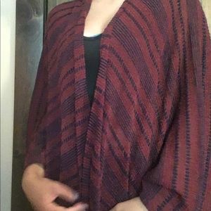 wide red and navy blue cover up